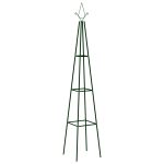 Garden Climbing Plant Racks 2 pcs Dark Green 35x35x195 cm Iron