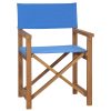 Director’s Chair Solid Teak Wood Blue