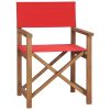 Director’s Chair Solid Teak Wood Red