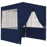 Professional Party Tent with Side Walls 2×2 m Blue 90 g/m²