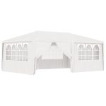 Professional Party Tent with Side Walls 4×6 m White 90 g/m?