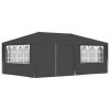Professional Party Tent with Side Walls 4×6 m Anthracite 90 g/m?