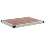 Outdoor Shower Tray WPC Stainless Steel 80×62 cm Brown