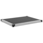 Outdoor Shower Tray WPC Stainless Steel 80×62 cm Grey