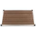 Outdoor Shower Tray WPC Stainless Steel 110×62 cm Brown