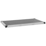 Outdoor Shower Tray WPC Stainless Steel 110×62 cm Grey