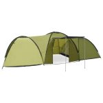 Camping Igloo Tent 650x240x190cm 8 Person Green