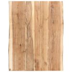 Table Top Solid Acacia Wood 80x(50-60)x3.8 cm