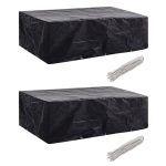 Garden Furniture Covers 2pcs 8 Person Poly Rattan 300×140 cm