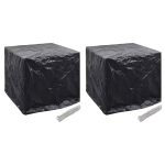 Garden Water Tank Covers 2 pcs 8 Eyelets 116x100x120 cm