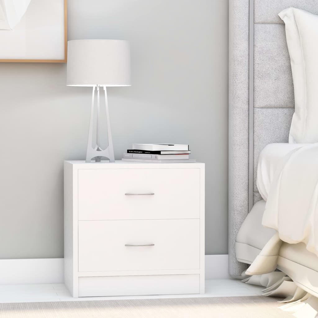 Bedside Cabinet White 40x30x40 cm Engineered Wood