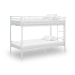 Bunk Bed White Metal 90×200 cm