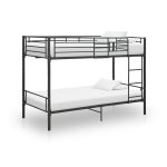 Bunk Bed Black Metal 90×200 cm