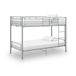 Bunk Bed Grey Metal 90×200 cm