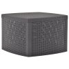 Side Table Mocha 54x54x36.5 cm Plastic