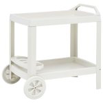 Beverage Cart White 69x53x72 cm Plastic