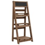 3-Tier Plant Stand with Blackboard 40x30x90 cm Solid Fir Wood