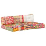 Pallet Sofa Cushion Multicolour Fabric Patchwork