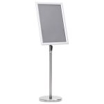 A3 Pedestal Poster Stand Silver Aluminium Alloy