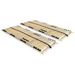 Slatted Bed Bases 2 pcs with 28 Slats 7 Zones 90×200 cm