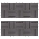 Decking Tiles 20 pcs Grey Wash 30×30 cm Solid Acacia Wood