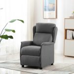 Recliner Chair Light Grey Fabric