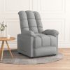 Recliner Chair Light Grey Fabric
