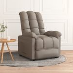 Recliner Chair Taupe Fabric