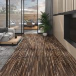 PVC Flooring Planks 5.02 m² 2 mm Self-adhesive Striped Brown