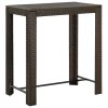 Garden Bar Table Brown 100×60.5×110.5 cm Poly Rattan
