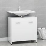 Bathroom Cabinet White 60x33x61 cm Engineered Wood