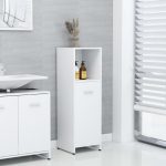 Bathroom Cabinet White 30x30x95 cm Engineered Wood