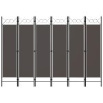 6-Panel Room Divider Anthracite 240×180 cm