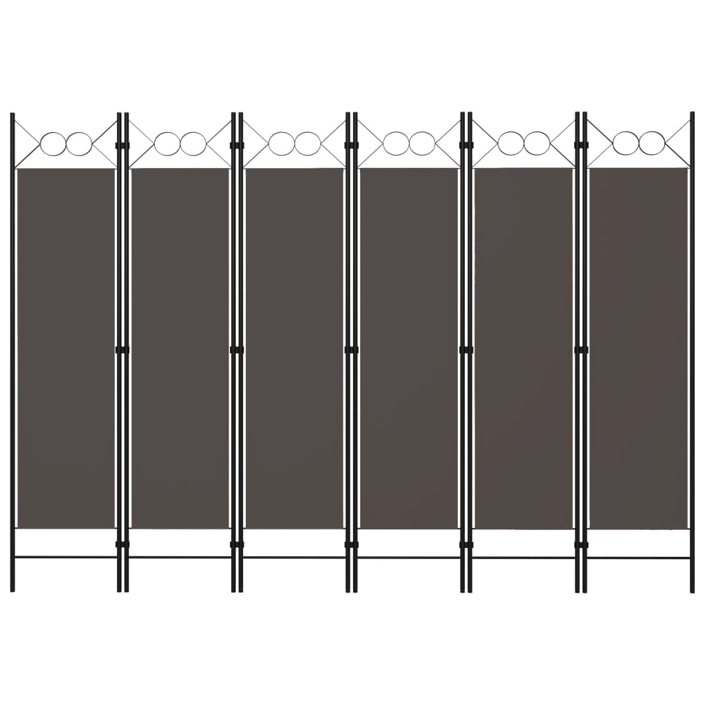 6-Panel Room Divider Anthracite 240×180 cm