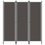 3-Panel Room Divider Anthracite 150×180 cm