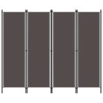 4-Panel Room Divider Anthracite 200×180 cm