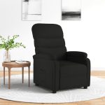 Recliner Chair Black Fabric