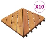 Decking Tiles 10 pcs 30×30 cm Solid Acacia Wood