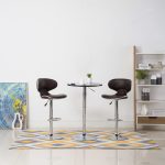 Bar Stools 2 pcs Brown Faux Leather