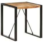 Dining Table 70x70x75 cm Solid Rough Mango Wood