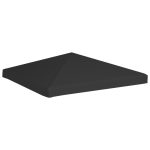 Gazebo Top Cover 270 g/m² 3×3 m Black