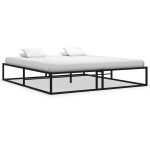 Bed Frame Black Metal 140×200 cm