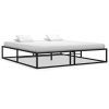 Bed Frame Black Metal 180×200 cm Super King