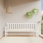 Garden Bench Cushion Cream White 200x50x7 cm Oxford Fabric