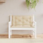 Garden Bench Cushions 2 pcs Beige 100x50x7cm Oxford Fabric