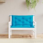 Garden Bench Cushions 2 pcs Light Blue 100x50x7cm Oxford Fabric