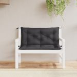 Garden Bench Cushions 2 pcs Black 100x50x7cm Oxford Fabric