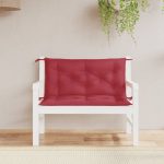 Garden Bench Cushions 2 pcs Wine Red 100x50x7cm Oxford Fabric