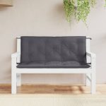 Garden Bench Cushions 2 pcs Anthracite 120x50x7cm Oxford Fabric