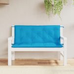 Garden Bench Cushions 2 pcs Light Blue 120x50x7cm Oxford Fabric